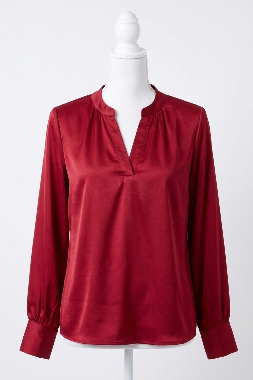 NEW JOY JOY burgandy blouse in burgundy